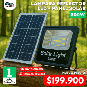 Reflector Solar LED 300W con luz blanca 🔥 Reflector Solar LED 300W con Luz Blanca – Ilumina sin pagar una sola factura ¿Y si te dijera que puedes iluminar tu jardín, negocio o calle toda la noche… sin gastar ni un solo peso en electricidad? 🤯 Sigue leyendo, porque este Reflector Solar LED de 300W va a cambiar la forma en que entiendes la iluminación exterior. Potencia brutal de 300W