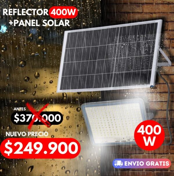 Reflector Solar LED 400W Lampara Profesional - Imagen 4