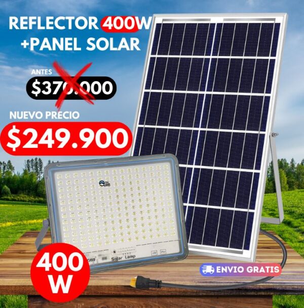 Reflector Solar LED 400W Lampara Profesional - Imagen 2