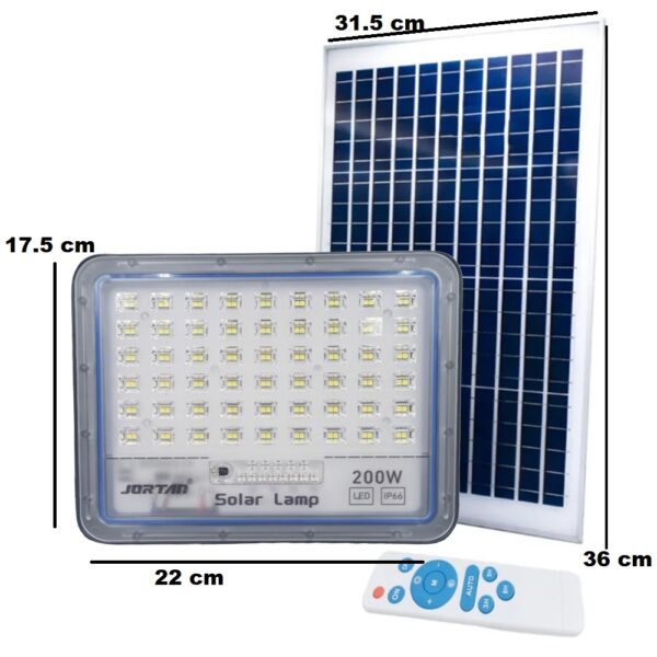 Reflector Solar LED 200W Lampara Profesional - Imagen 4