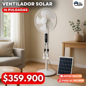 Ventilador Solar Recargable