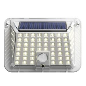 Lampara Solar 100 LED Blanca Hecho de materiales premium de ABS y PC, con diseño IP65 a prueba de agua y polvo, capaz de soportar el mal tiempo al aire libre, resistencia a la corrosión y fuerte resistencia a la compresión y larga vida útil. Con paneles solares de polisilicio Clase A de alta calidad, la energía solar se puede convertir de manera eficiente en electricidad, ahorra energía y es amigable con el medio ambiente y sin gastos adicionales. Cuentas de lámpara LED de alto brillo y carcasa de PC, logrando una mayor área luminosa y un mejor efecto de punto y seguridad de uso en exteriores. Inducción del cuerpo humano y control inteligente de la luz, carga durante el día e iluminación por la noche, no se requiere supervisión humana. Tres modos de detección, incluido el modo de brillo medio, el modo de sensor de luz tenue y el modo de sensor de luz apagada. (1) Modo de brillo medio: se ilumina automáticamente cuando está oscuro. (2) Luz tenue - Modo de sensor: nadie - se detectó movimiento, es decir, la luz se encenderá levemente después de que la gente se vaya. (3) Luz apagada - Modo sensor: nadie - se detectó movimiento, es decir, la luz se apagará automáticamente después de que la gente se vaya. Con la protección de carga, la batería de litio de gran capacidad incorporada de 1200 mAh se puede utilizar hasta 7 días después de cargarse con energía solar durante 6 ~ 8 horas. Sin cableado, plug and play, fácil de montar. Se puede utilizar como aplique decorativo para plazas, parques, villas y jardines. Especificaciones: Cantidad: 1 unidad Cuentas de lámpara: 2835 * 66 piezas, 20LM por cuenta / 2835 * 66COB, 25LM por cuenta (opcional) Material: ABS + PC Color blanco Fuente de alimentación: batería de litio incorporada de 1 * 1200 mAh (con placa de protección) Panel solar: 5,5 V 100 mAh 0,55 W Temperatura de color: 6000 ~ 7000K Tiempo de carga: alrededor de 6 ~ 8 horas. Tiempo de trabajo: alrededor de 7 días. Ángulo de inducción: 270 ° Distancia de detección: 3 ~ 5 m Grado impermeable: IP65 Tamaño del artículo: Aprox. 143 * 102 * 55 mm / 5.63 * 4.02 * 2.17 pulgadas Peso del artículo: Aprox. 165 g / 5,82 onzas Tamaño del paquete: Aprox. 15 * 6 * 10,5 cm / 5,91 * 2,36 * 4,13 pulgadas Peso del paquete: Aprox. 220 g / 7,76 onzas Lista de empaque: 1 * lámpara de tierra con accesorios Lampara Solar 100 LED Blanca