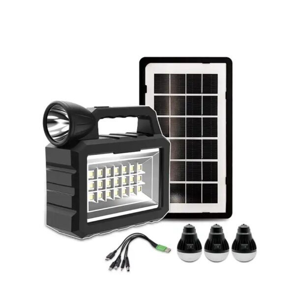 Kit Iluminación Panel Solar CL-28 ¡Prepárate para experimentar la libertad energética en su máximo esplendor! Conoce la revolucionaria Estación Solar CCLamp CL-28, un sistema autónomo que te brinda la libertad de la energía solar en un diseño compacto y versátil. ¿Listo para descubrir cómo esta innovadora solución puede transformar tu experiencia al aire libre?  Estación Solar CCLamp CL-28: ¡Luz y Energía en Cualquier Lugar! **Descripción:** Imagina un mundo donde la energía está siempre al alcance de tu mano, donde la luz y la potencia convergen en un dispositivo único: la Estación Solar CCLamp CL-28. Con su avanzada tecnología solar y la conveniencia de un Power Bank, este kit esencial es tu compañero ideal para campamentos, viajes y aventuras al aire libre. Con un panel solar de 6 voltios y 4 vatios, la CCLamp CL-28 es tu fuente de energía confiable y sostenible. ¿Te preocupa el tiempo de carga? ¡No más! Con solo 10-12 horas bajo el sol, estarás listo para disfrutar de hasta 30 horas de iluminación continua. Además, su salida USB garantiza que tus dispositivos nunca se queden sin batería, manteniéndote conectado donde quiera que vayas. **Características Principales:** - **Fuente de energía:** Solar y USB para máxima versatilidad. - **Potencia solar:** 6V para un rendimiento óptimo. - **Tiempo de carga:** Solo 10-12 horas para una carga completa. - **Salida USB:** 5V/1-2A para cargar dispositivos móviles. - **Tipo de batería:** Ácido-base para una larga vida útil. - **Dimensiones compactas:** 243x228x85mm para facilitar su transporte. **Contenido del Paquete:** - 1 x CCLamp CL-28 - Estación Solar con capacidad de 80W. - 1 x Cable USB para una carga conveniente. ¿Te preguntas cuánto tiempo podrás disfrutar de la iluminación? ¡Con hasta 30 horas de funcionamiento, tendrás luz de sobra para tus noches al aire libre! Además, cada bombilla LED incluida ofrece un rendimiento equivalente a una bombilla de filamento de 80W, asegurando una iluminación brillante y eficiente en cualquier entorno. **Medidas del Producto:** - Dimensiones: 243x228x85mm para un diseño compacto y portátil. En resumen, la Estación Solar CCLamp CL-28 es mucho más que un simple kit de iluminación solar. Es tu boleto a la independencia energética, brindándote luz y poder dondequiera que vayas. ¡Hazte con el tuyo hoy mismo y libérate de las limitaciones de la energía convencional! Kit Iluminación Panel Solar CL-28