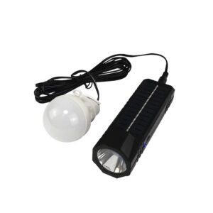 Linterna Led Solar Recargable Solar recargable, luz Flash para exteriores con Panel Solar integrado, bombilla LED adicional, linterna para tienda de campaña de viaje para el hogar Panel solar integrado: Estos paneles están ubicados en la parte superior o en un costado de la linterna para captar la luz solar y convertirla en energía eléctrica para recargar la batería interna, generalmente, estas linternas incluyen una batería recargable que se alimenta con la energía solar. Estan diseñadas para ser resistentes a la intemperie y duraderas, lo que las hace adecuadas para uso en exteriores.