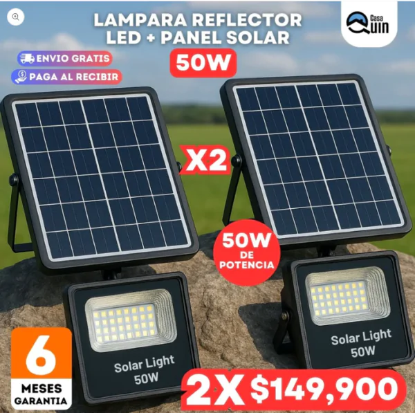 Reflector LED Solar 50W x 2